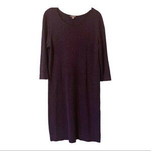 J. Jill Tweed Midi Dress Silk Blend